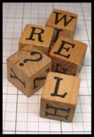 Dice : Dice - 6D - Wood Alphabet Dice With Black Indicia - JA Collection Apr 2024